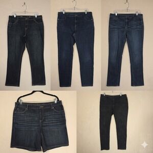 Simply Vera Vera Wang Jeans Lot Womens 12 Denim Capri Skinny Bootcut Shorts Y2K